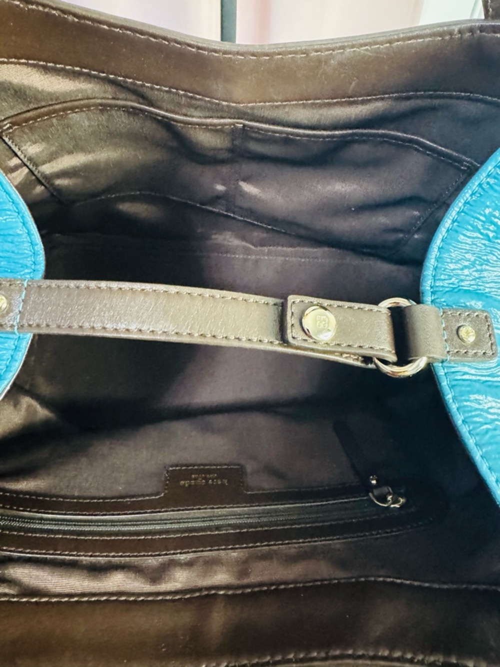 Kate Spade ♠️ Turquoise & Brown RARE combo color - Picture 15 of 15